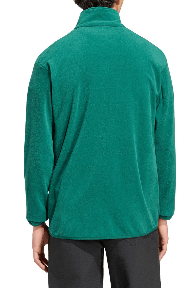 Essentials Quarter Zip Polar Fleece Pullover, Alternate, color, COLLEGIATE GREEN