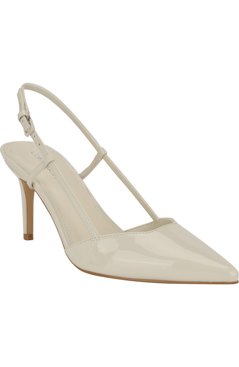 Calvin Klein Jesa Slingback Pointed Toe Pump, Main, color, Ivory
