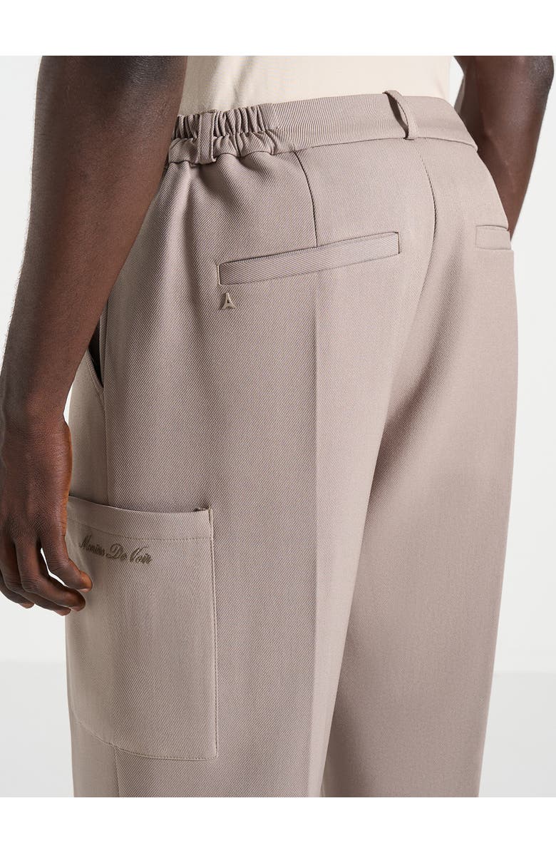 Manière De Voir Luca Relaxed Fit Pleated Pocket Trousers, Alternate, color, Beige