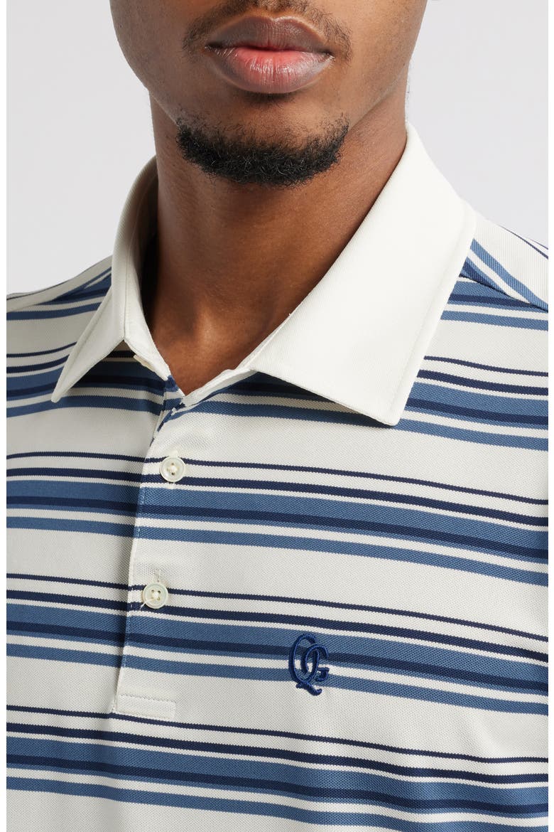 Monogram Stripe Golf Polo, Alternate, color, NAVY
