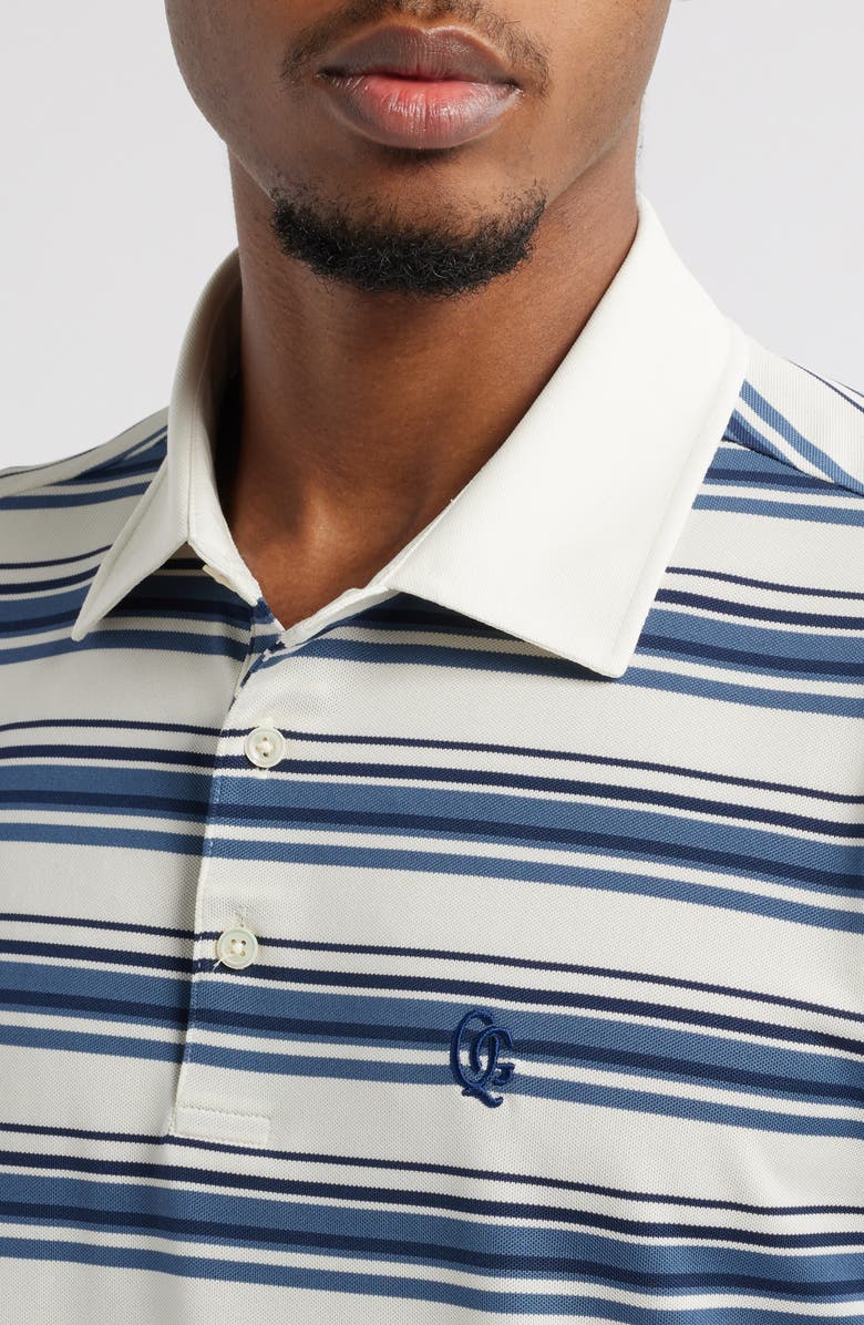 Quiet Golf Monogram Stripe Golf Polo, Alternate, color, 