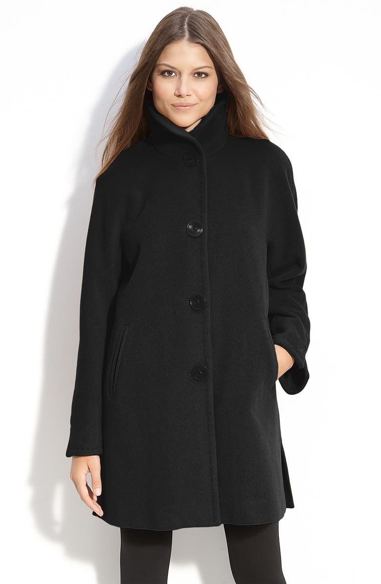 Ellen Tracy A-Line Wool Blend Coat, Main, color, 