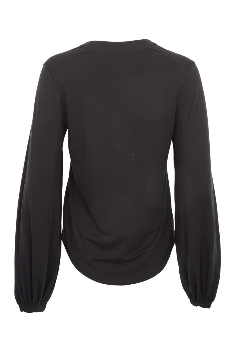 Val Long Sleeve V-neck Top, Alternate, color, Black