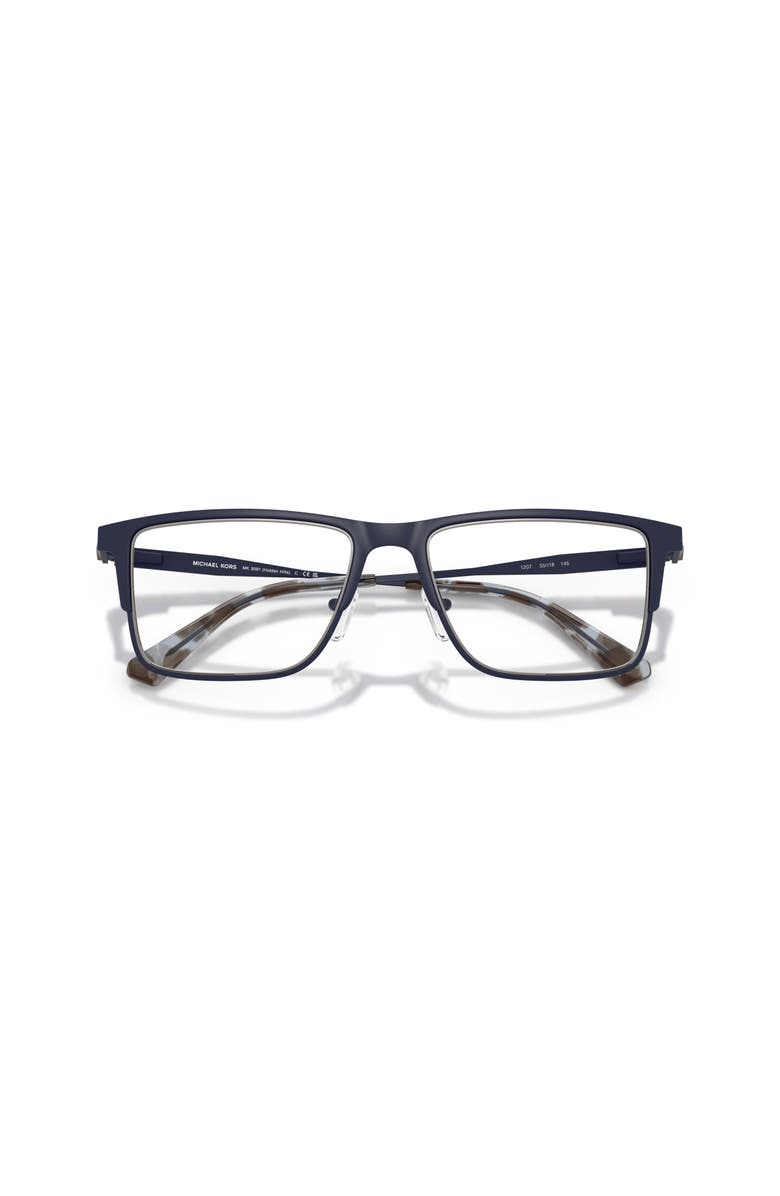 Michael Kors 53mm Rectangle optical glasses, Alternate, color, Blue