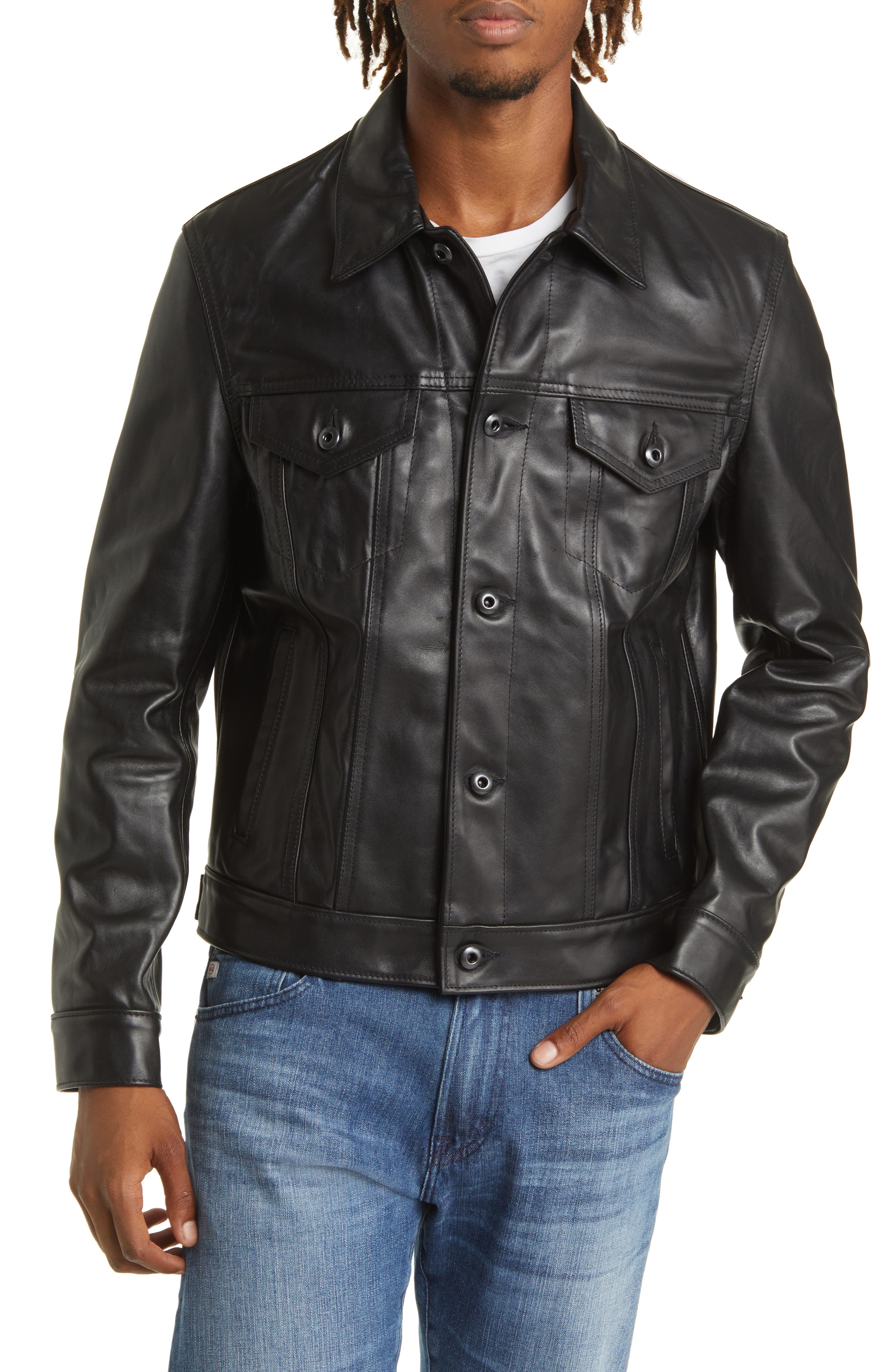 Schott NYC Naked Cowhide Trucker Jacket — фото 4