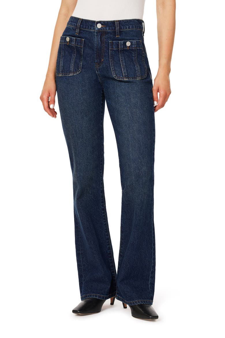 Langley High Waist Bootcut Jeans, Main, color, TIDAL