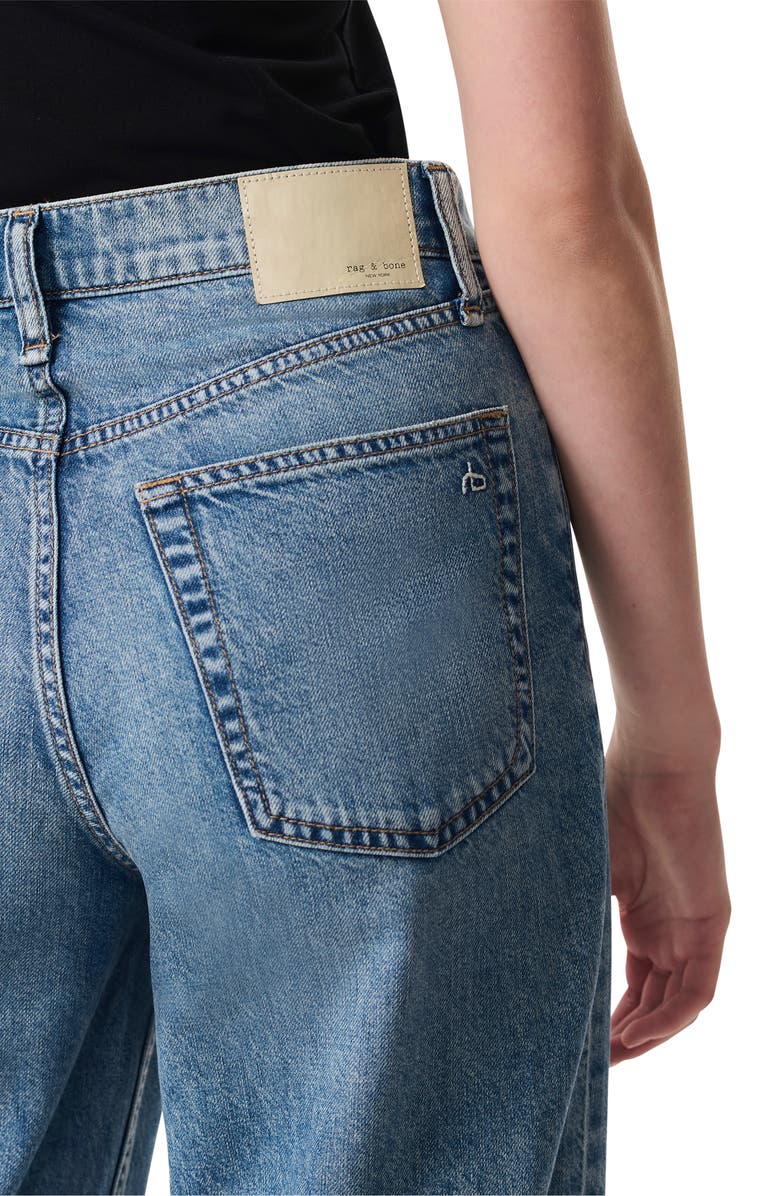 rag & bone Featherweight Andi High Waist Ankle Wide Leg Jeans, Alternate, color, Beacon