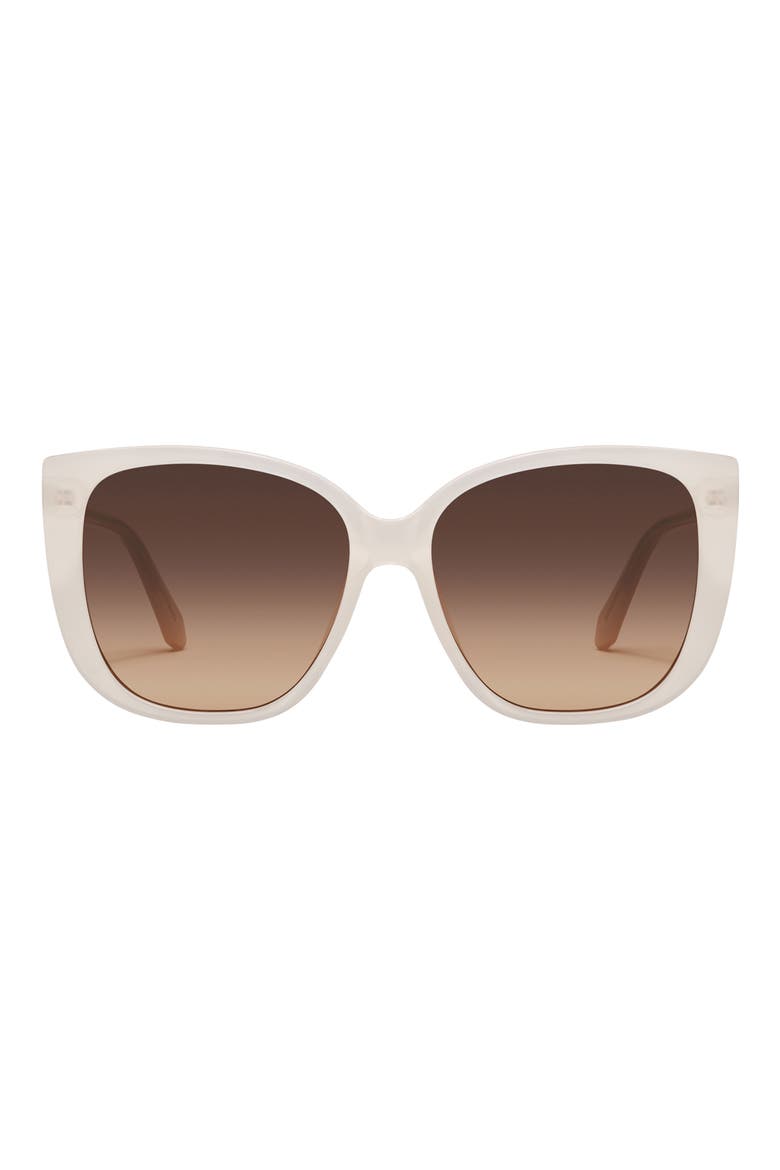 Ever After 58mm Cat Eye Sunglasses, Main, color, BONE/ DARK FAWN