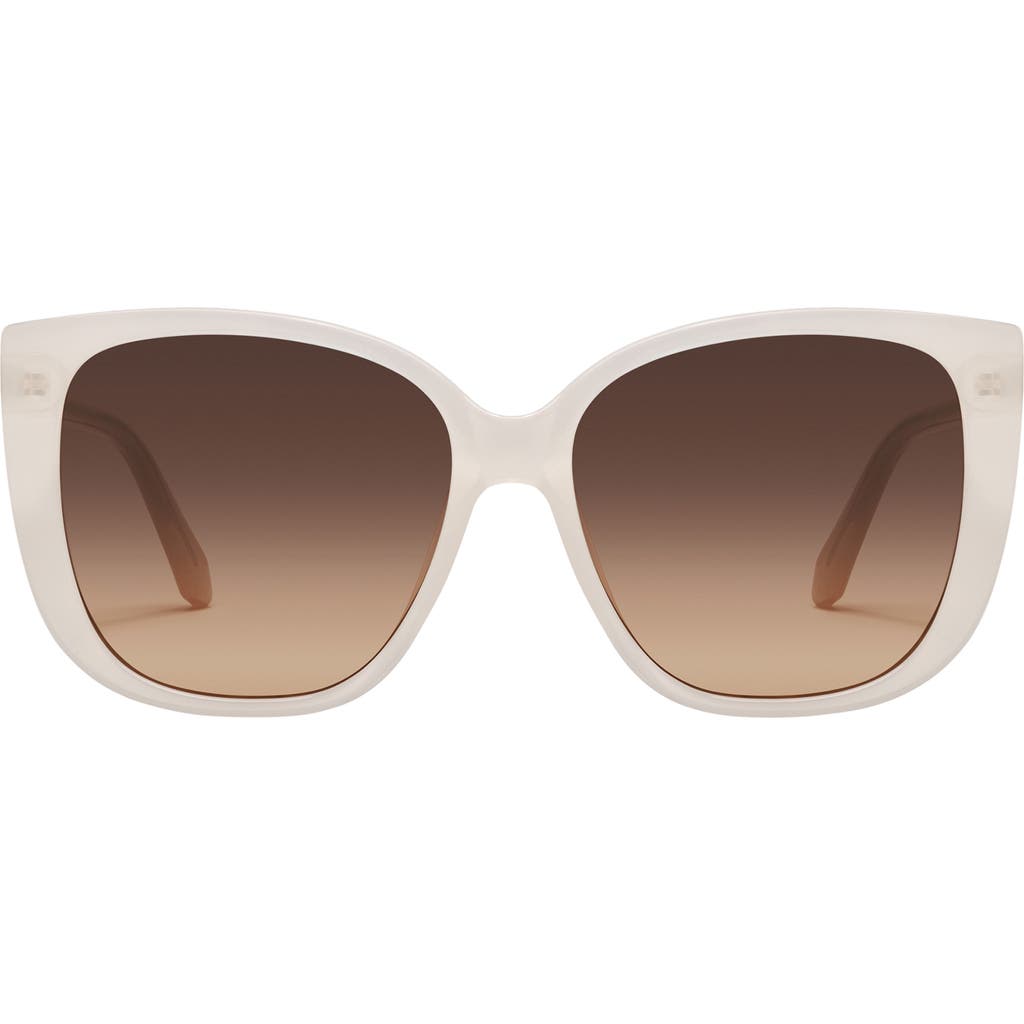 Quay Ever After 58mm Cat Eye Sunglasses In Neutral