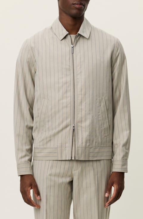 Como Pinstripe Coach Jacket