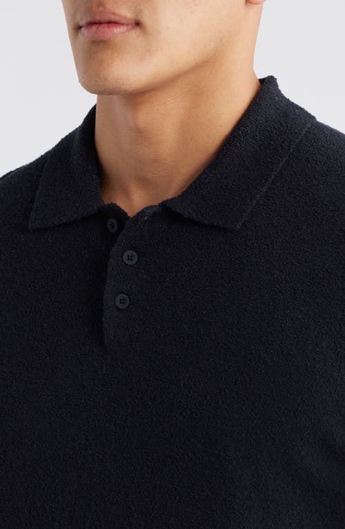 Nordstrom Short Sleeve Bouclé Polo Sweater In Blue
