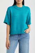 CITY BLUES Broome Crop Short Sleeve Sweater