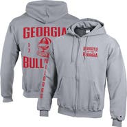Champion Men's Champion  Heather Gray Georgia Bulldogs Varsity Powerblend Full-Zip Fleece Hoodie
