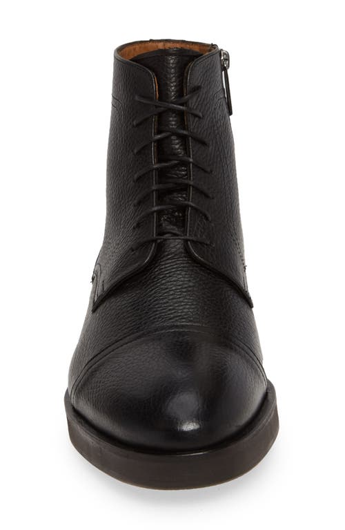 Hugo Boss Boss Oracle Cap Toe Boot In Black