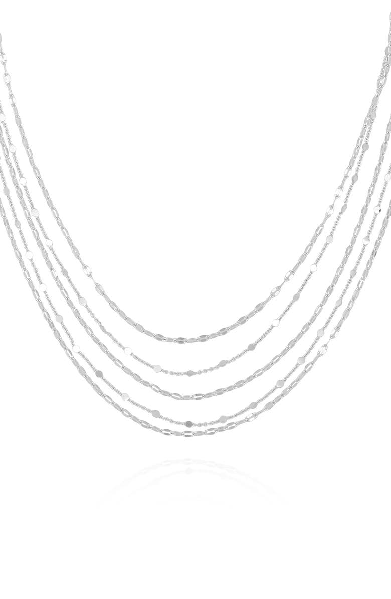 Vince Camuto Multi-Strand Necklace, Alternate, color, Silver Tone