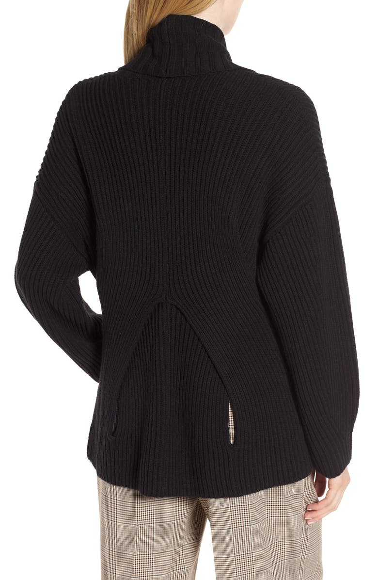 Trouvé Rib Overlap Cardigan, Alternate, color, 
