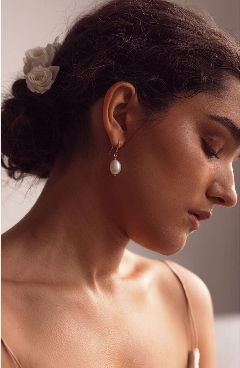 Olive & Piper Prado Pearl Drops, Alternate, color, Gold