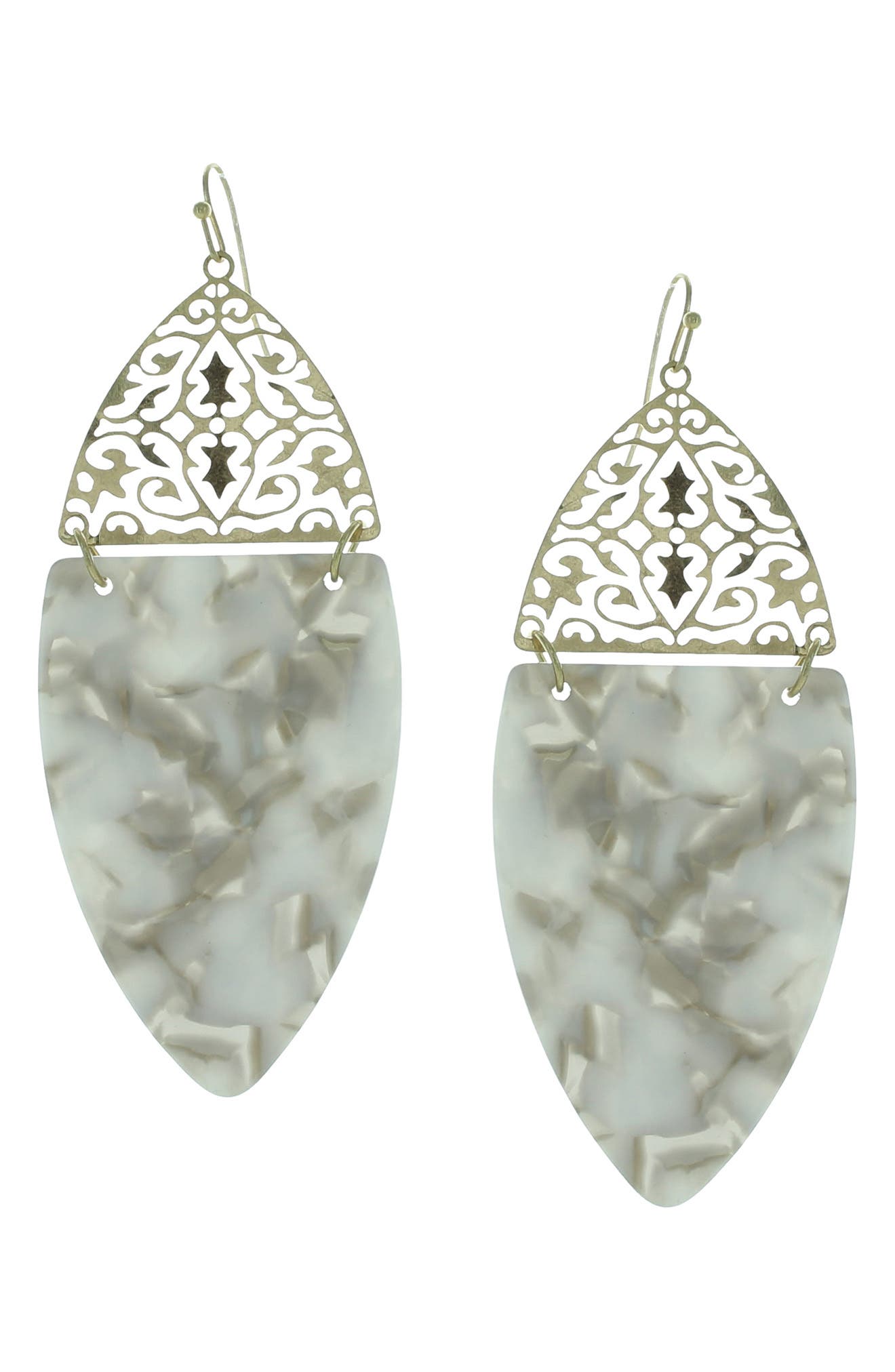 Gold Plated Alana Split Drop Earrings