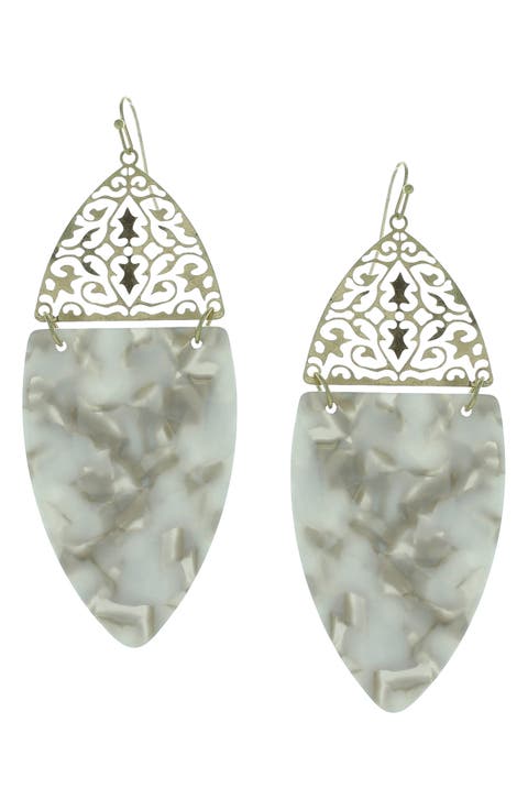 Gold Plated Alana Split Drop Earrings