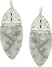 OLIVIA WELLES Gold Plated Alana Split Drop Earrings