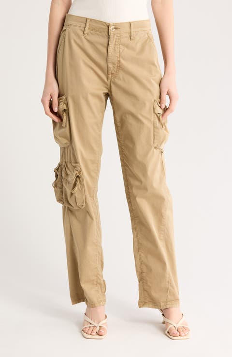 Bobbie Utility Cargo Jeans (Champagne)