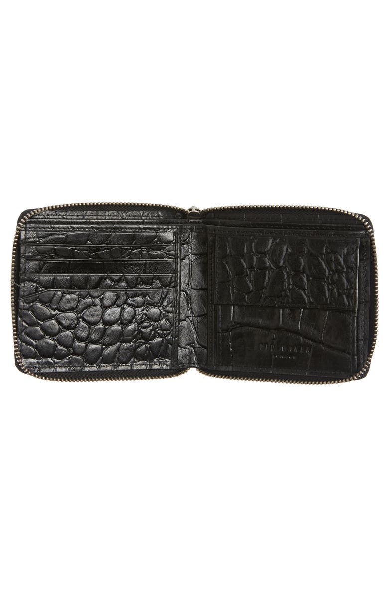 Ted Baker London Shoppa Leather Zip Wallet, Alternate, color,