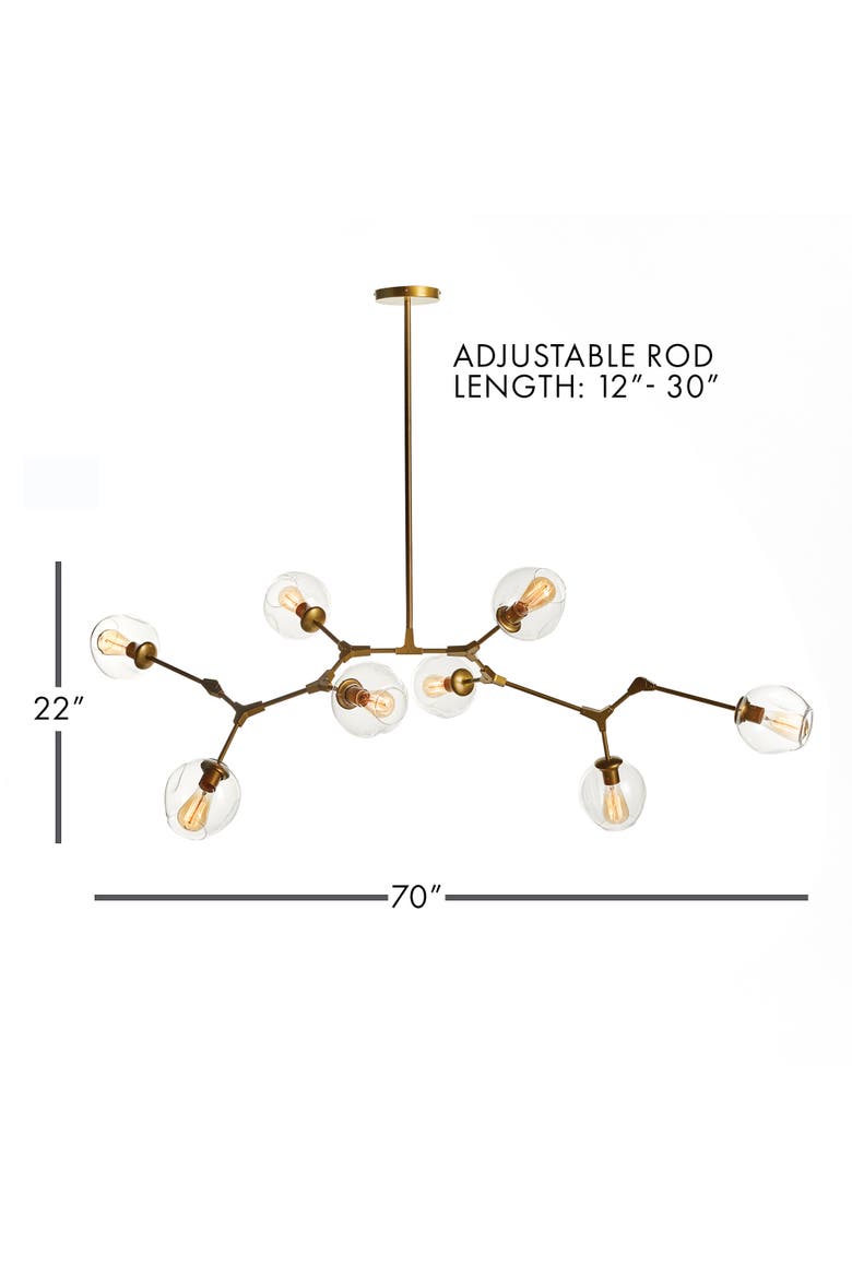 Daniella Globe Chandelier, Alternate, color, Gold