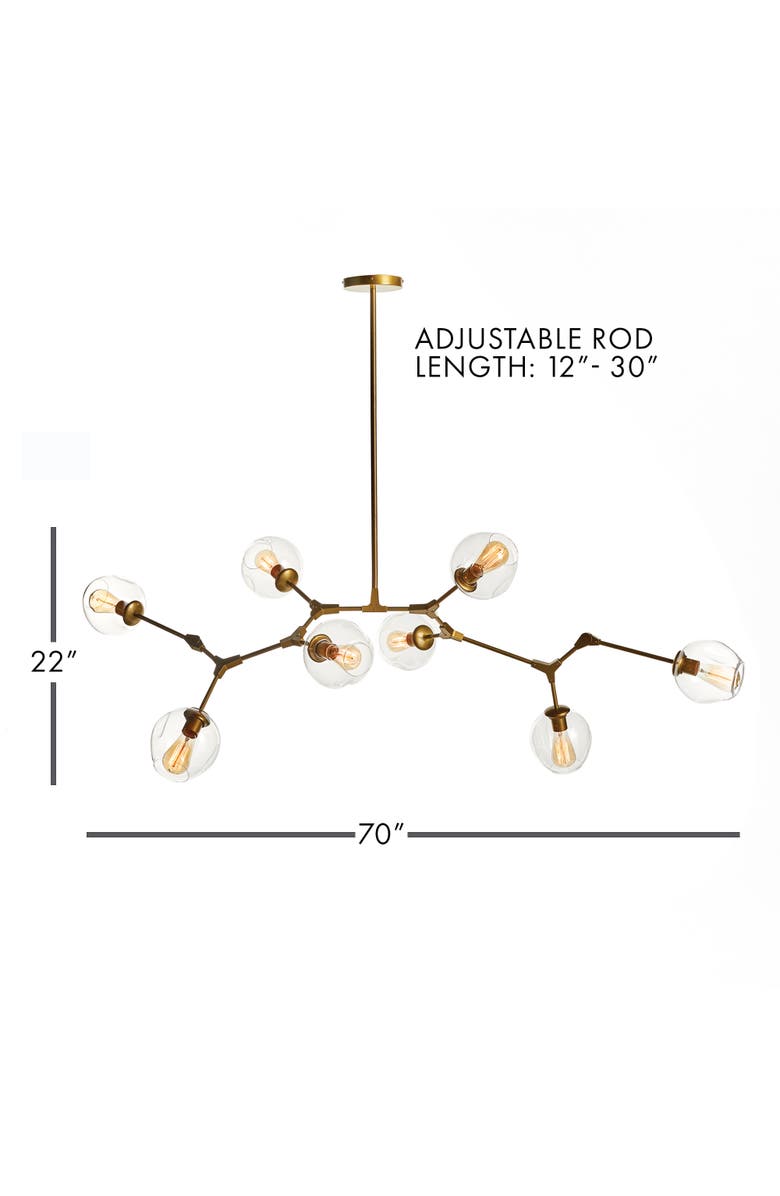 Napa Home & Garden Daniella Globe Chandelier, Alternate, color, Gold