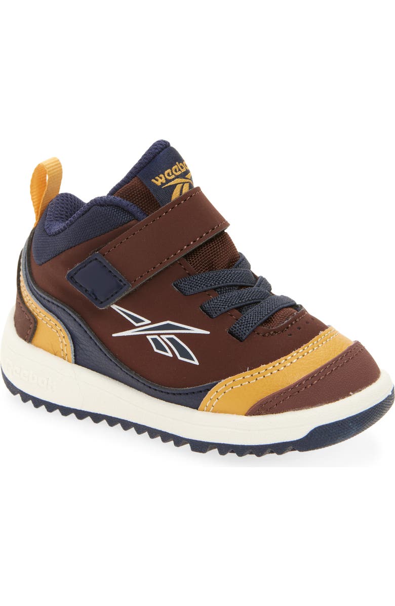 Reebok Kids' Weebok Storm X Sneaker, Main, color, Brown/Vectornavy/Heritagegold
