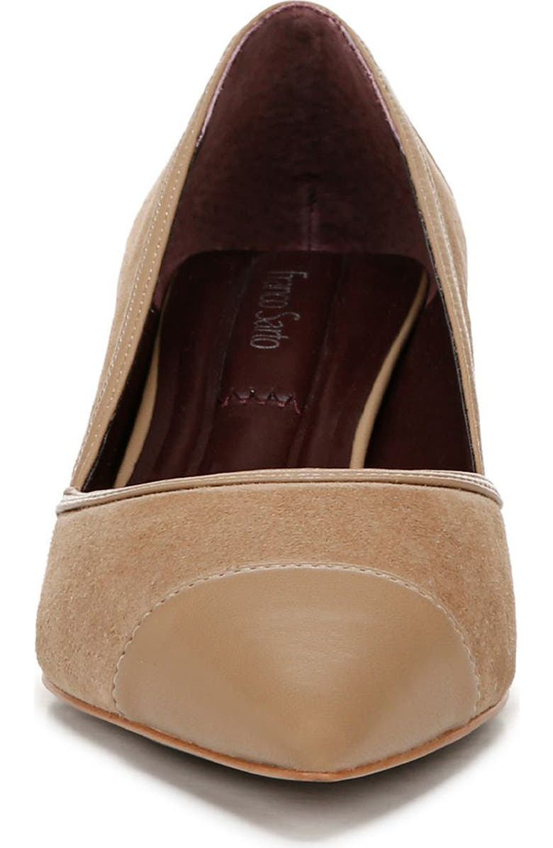 Franco Sarto Darcy Pointed Toe Kitten Heel Pump, Alternate, color, Taupe