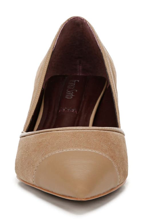 Franco Sarto Darcy Pointed Toe Kitten Heel Pump In Brown