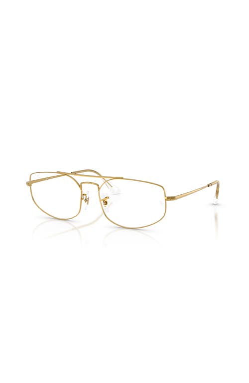 Ray Ban Ray-ban 56mm Irregular Optical Glasses In Gold