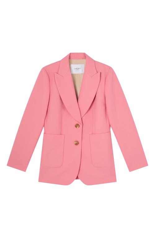 Lk Bennett Mariner Twill Two-button Blazer In Rose