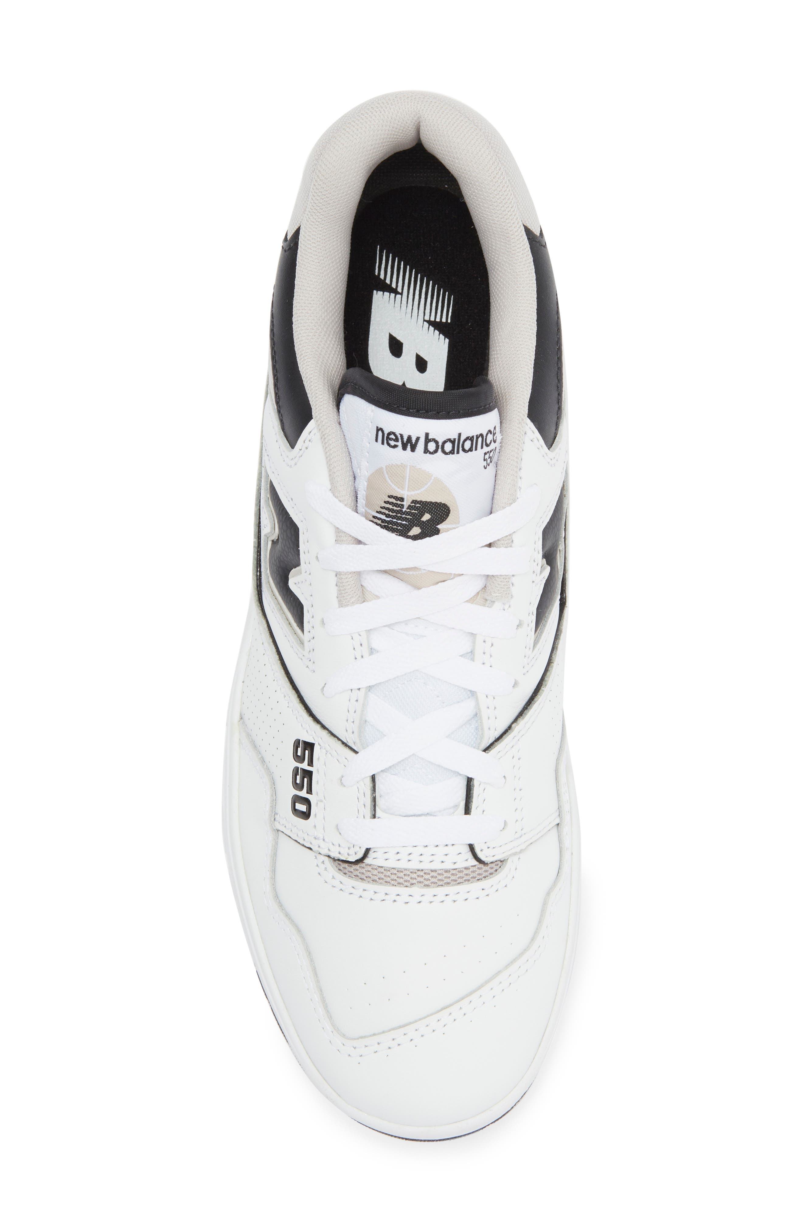 New Balance 550 Basketball Sneaker, Alternate, color, White/ Black