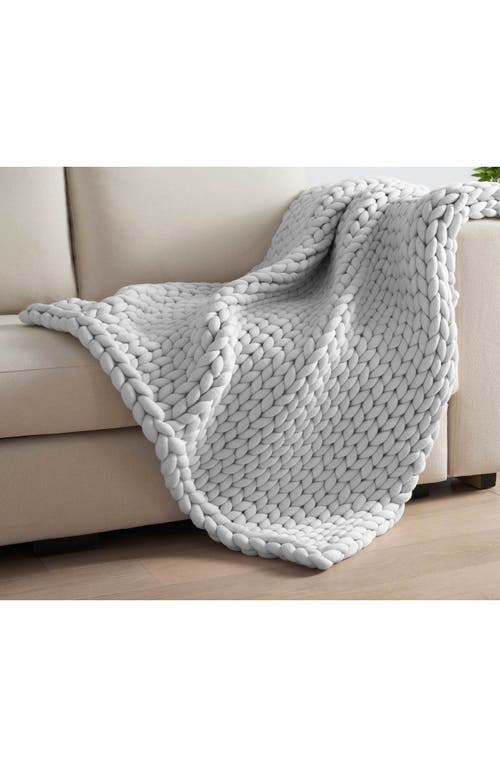 Vellux Weighted Knit Blanket In Gray