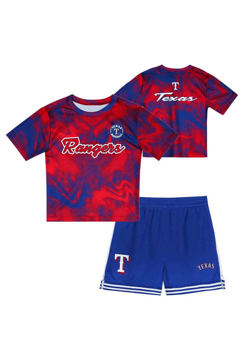Toddler Red/Royal Texas Rangers Pinch Hitter Infielder T-Shirt & Shorts Set, Main, color, Red
