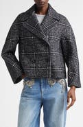 Dolce&Gabbana Double Breasted Plaid Crop Jacket