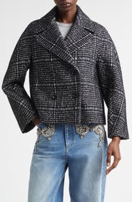 Dolce&Gabbana Double Breasted Plaid Crop Jacket