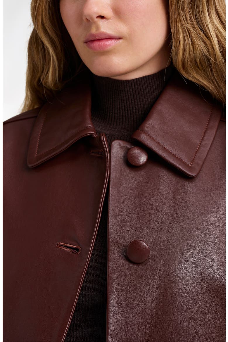 Brooks Leather Jacket, Alternate, color, MILK CHOCOLATE