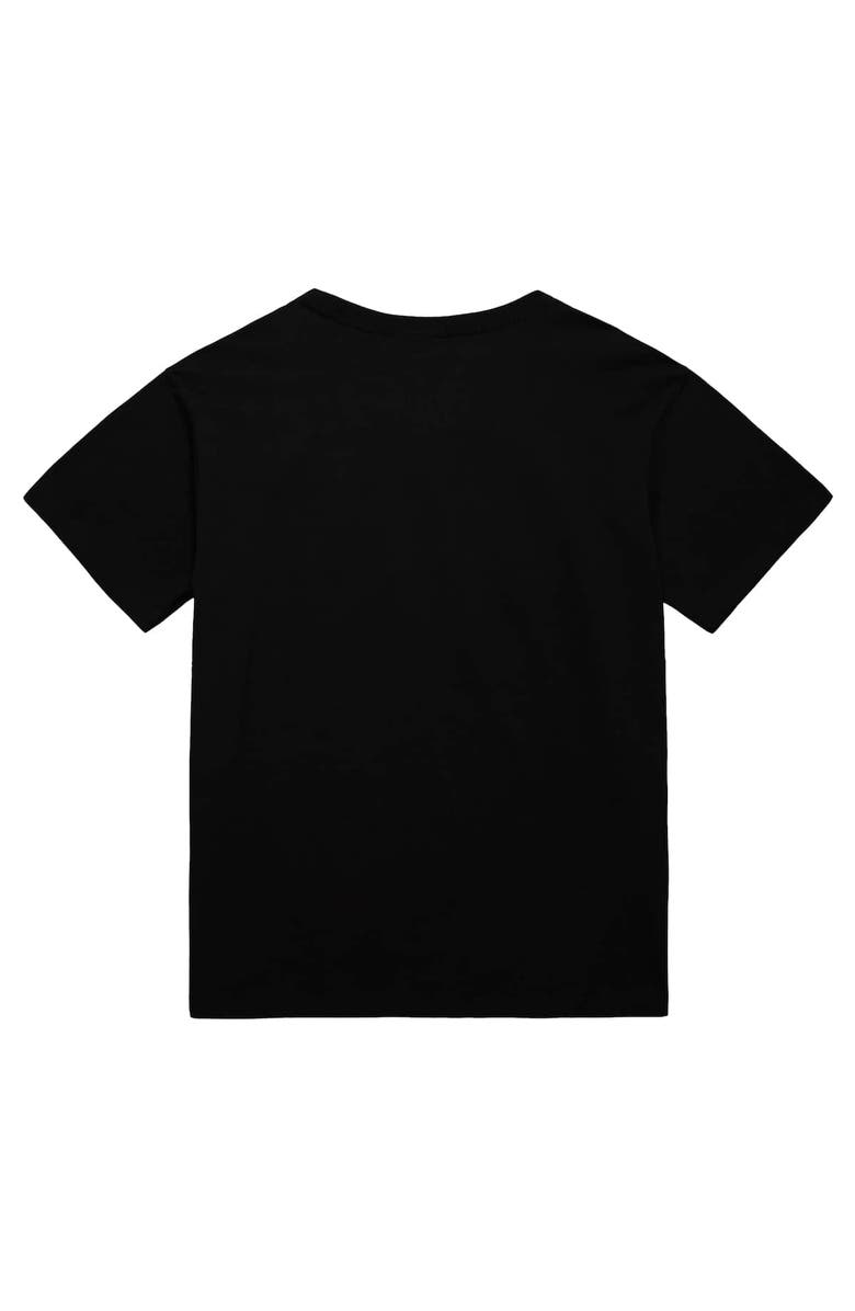 Mitchell & Ness Men's Mitchell & Ness Black Los Angeles Lakers Worldwide Collection Tri-Logo T-Shirt, Alternate, color,