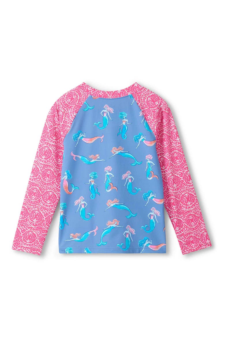 Kids' Salty Mermaids Long Sleeve Rashguard, Alternate, color, STAR SAPPHIRE