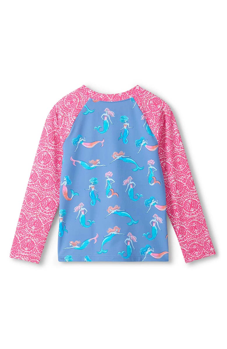 Hatley Kids' Salty Mermaids Long Sleeve Rashguard, Alternate, color, Star Sapphire