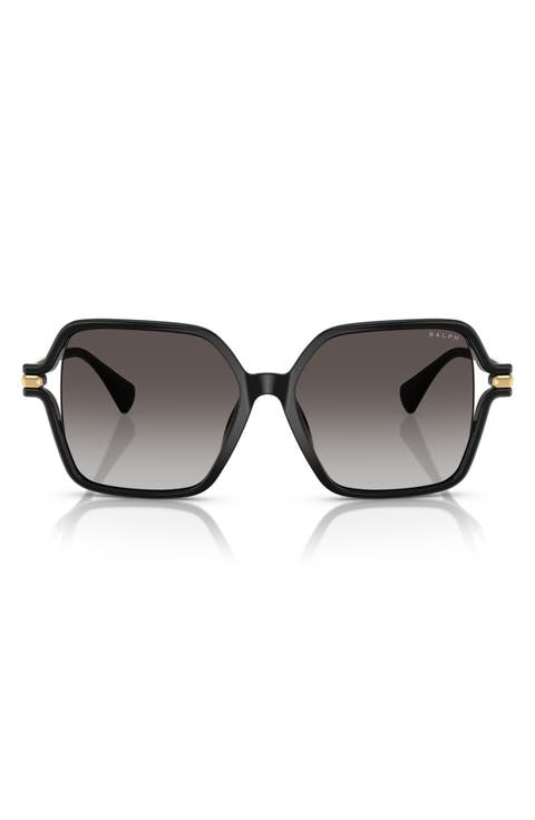 56mm Gradient Square Sunglasses