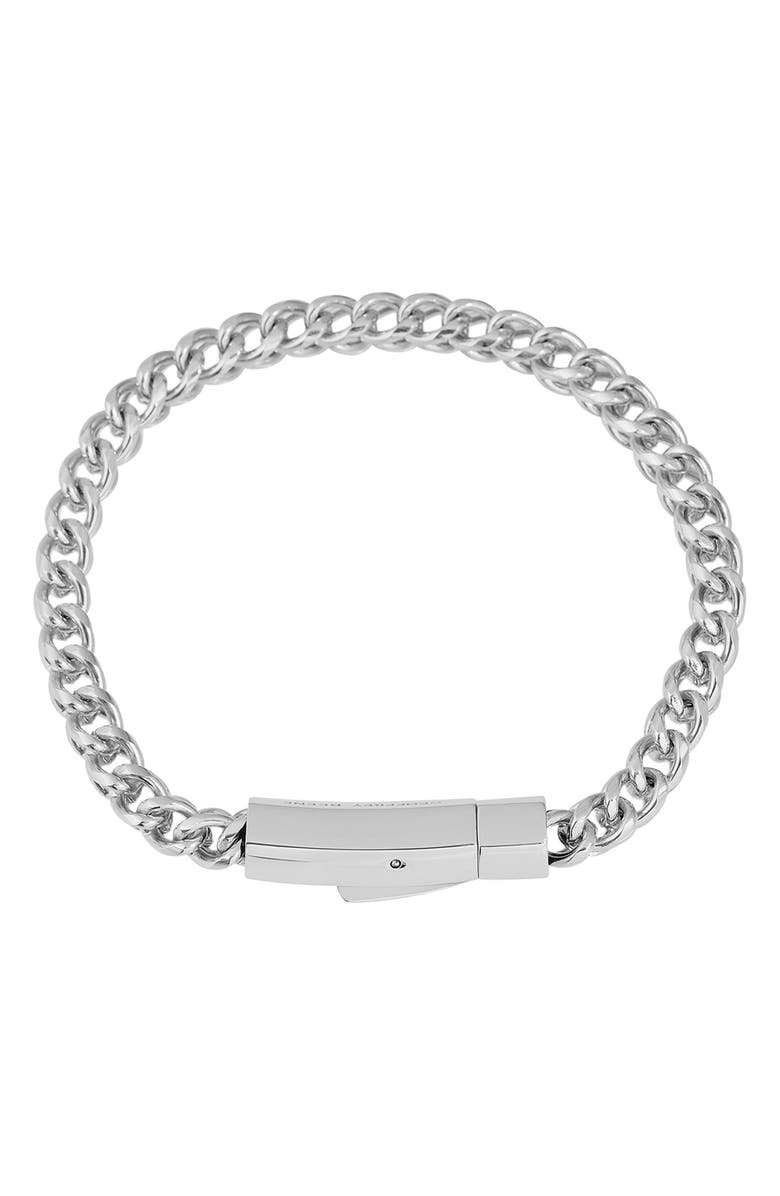 GEOFFREY BEENE Franco Chain Bracelet, Alternate, color, Silver