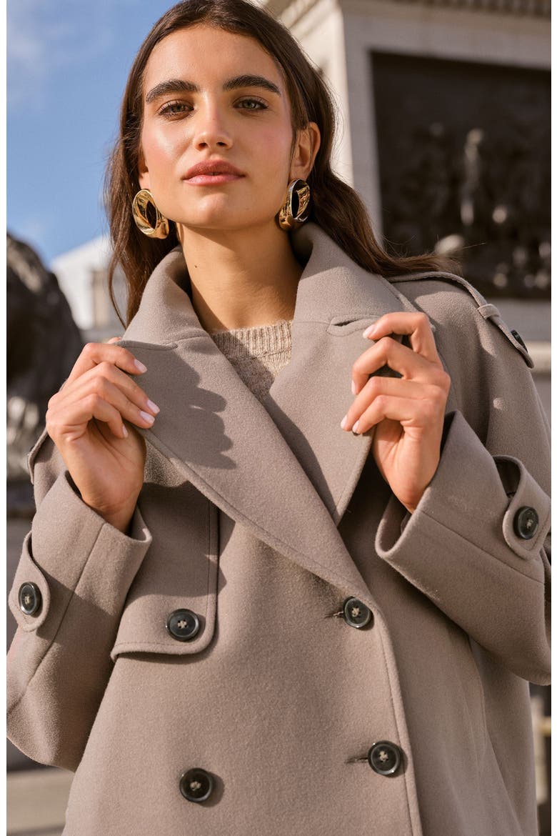 Cropped Trench Coat, Alternate, color, BEIGE