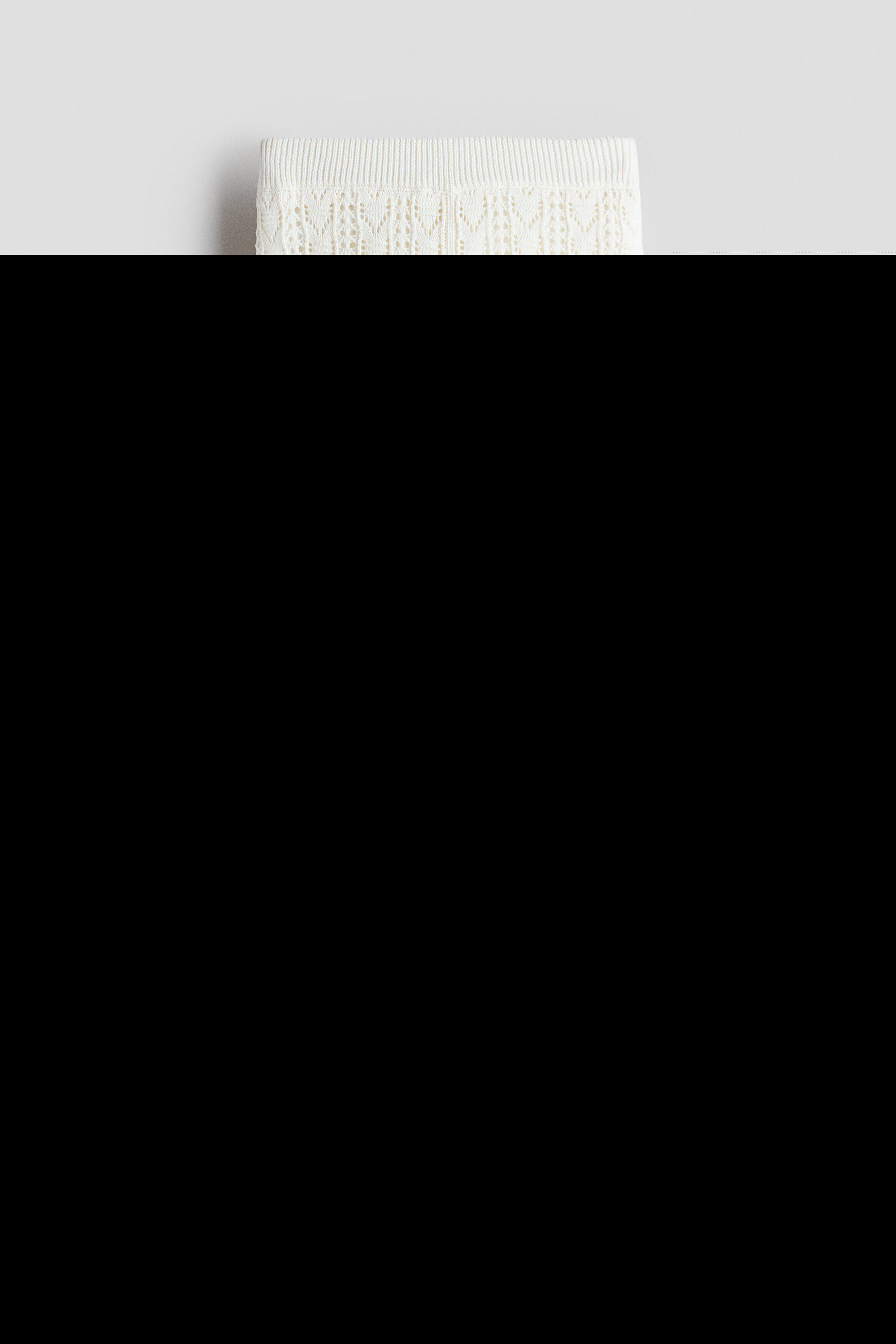 Crochet-look Cotton Trousers