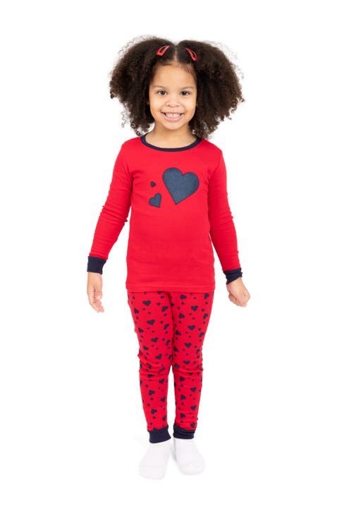 Kids Two-Piece Cotton Printed Matching Family Pajamas, Playful Graphics (Toddler, Little Kid & Big Kid)