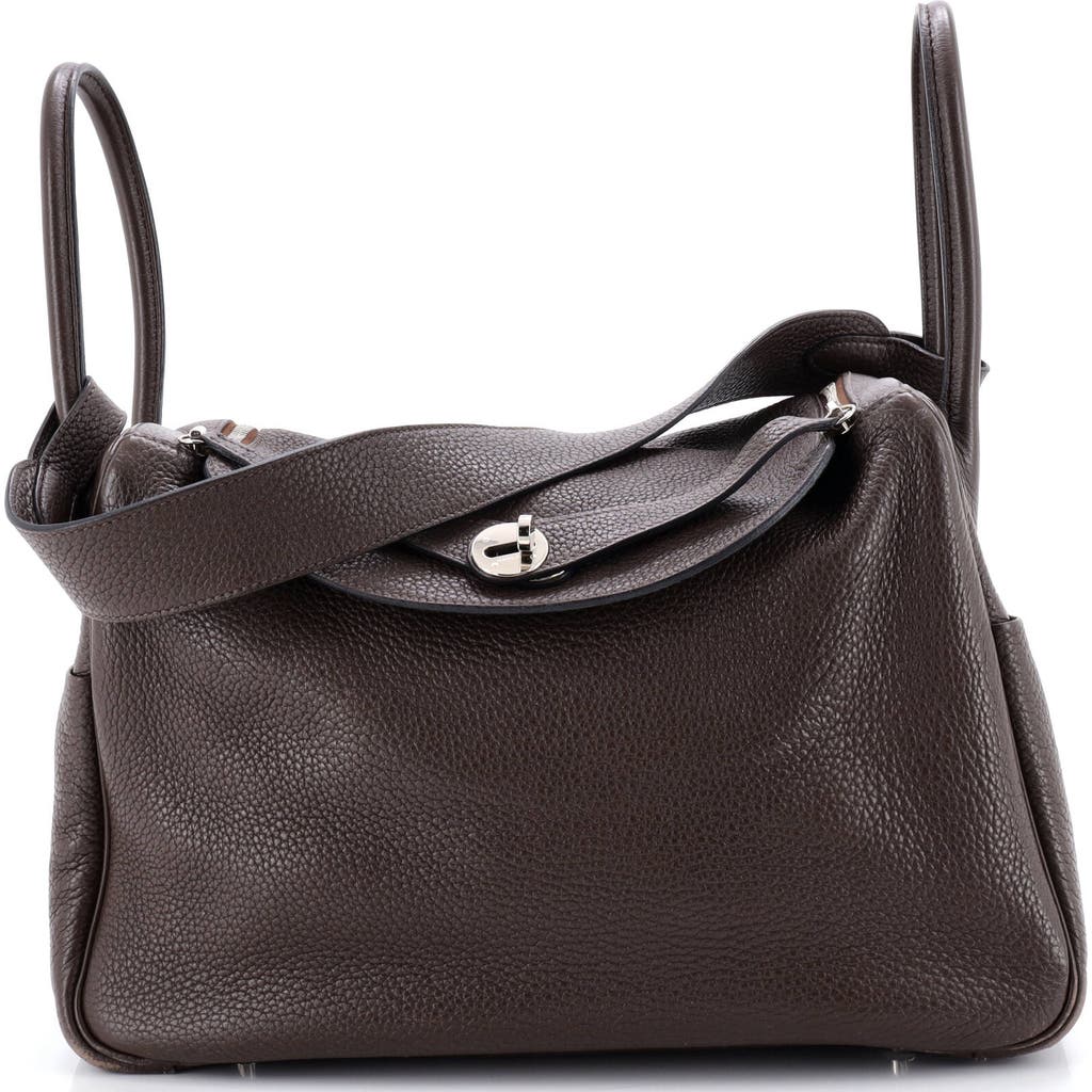 Pre-owned Hermes Hermes Lindy Bag Clemence 34 In Brown