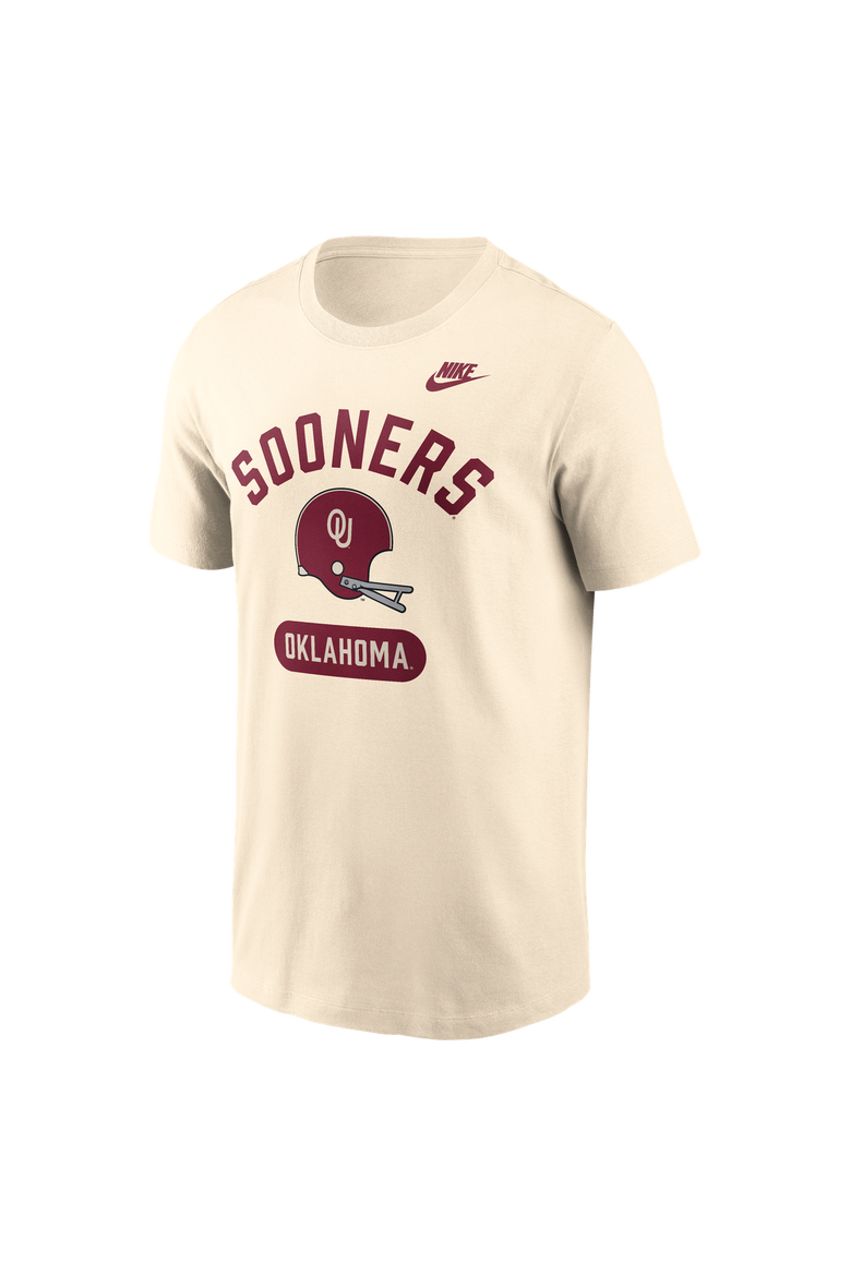 Men's Nike Natural Oklahoma Sooners Legacy Arch Helmet T-Shirt, Alternate, color, Natural