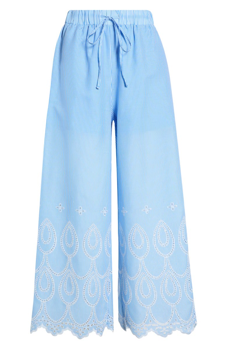 SUGARLIPS Geyser Striped Eyelet Wide Leg Pants, Main, color, 